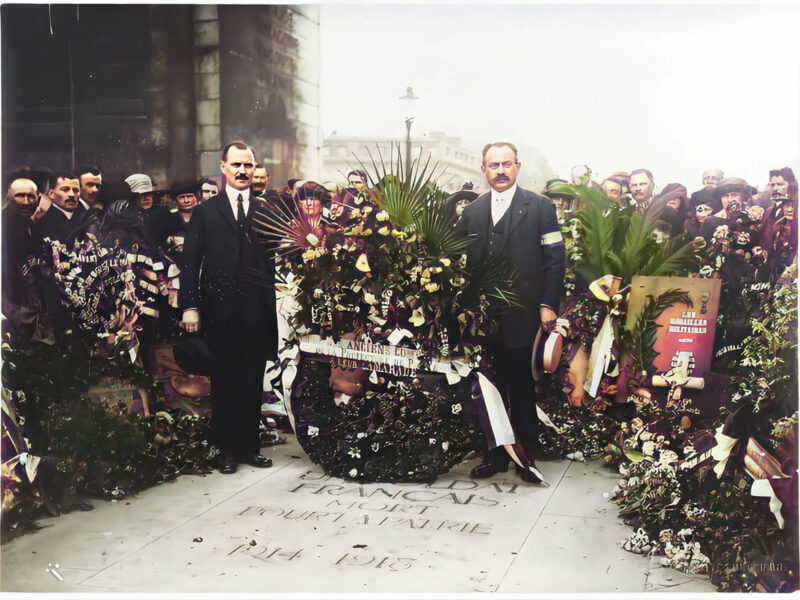 Il y a exactement 100 ans, notre association déposait des gerbes de fleurs sur le tombeau du Soldat Inconnu